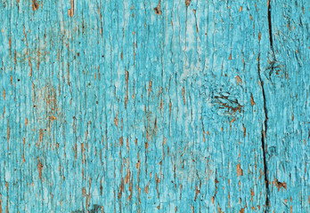 Fototapeta na wymiar The background of the old painted blue boards, horizontal textur