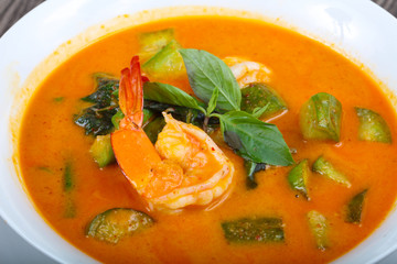 Curry with prawn