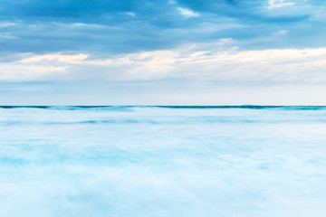 Long exposure shot of clouds passing by on Gulf