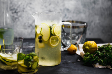 Ice lemonade glass jug.