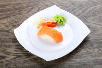 Sushi with salmon