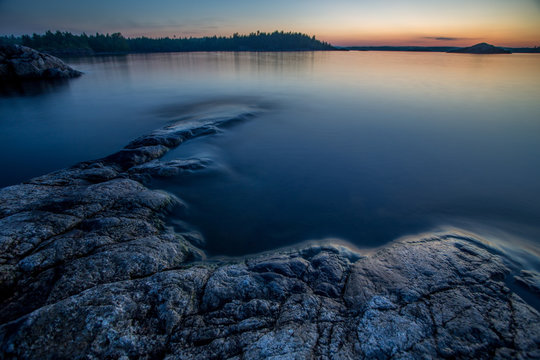 Stones at Ladoga Lake in Karelia, Russia