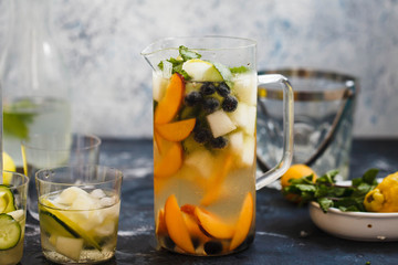 Green sangria cocktail 
