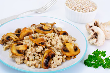 Barley Porridge with Mushrooms