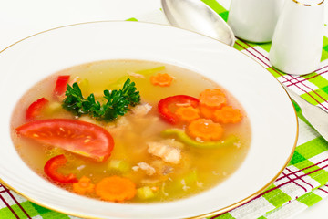 Fish Soup with Trout and Vegetables