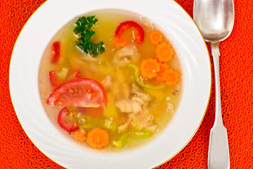 Fish Soup with Trout and Vegetables
