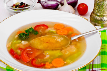 Fish Soup with Trout and Vegetables