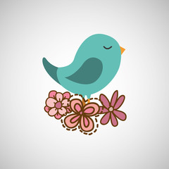 bird flower nature