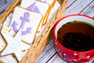 Gingerbread on isolated background