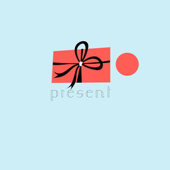 Vector symbol of a gift