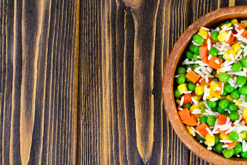 Risotto with Vegetables, Carrots, Peas