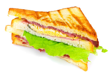 Sandwich with Cheese, Salami and Salad