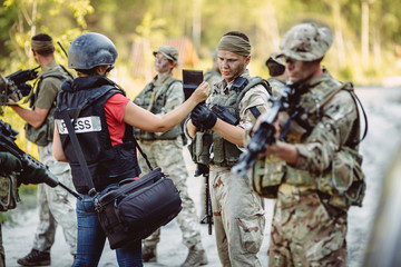 British special forces soldiers take part in military operation