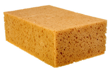 Big washing sponge isolated on white background