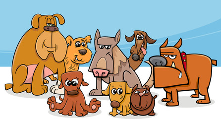 Fototapety  kreskówka grupy psów
