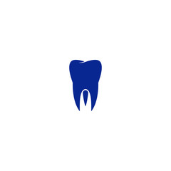 Flat paper cut style icon of tooth. Dentistry symbol