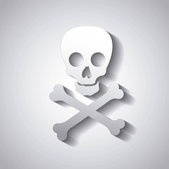 danger caution skull