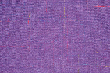 Violet Vintage Tweed Wool Fabric Background Texture Pattern, Large Detailed Horizontal Textured Macro Closeup, Purple, Yellow, Blue, Red, Green Stripe Mixture Detail, Rough Casual Style Textile 