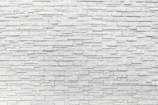 Background of white stones, decorative wall surface