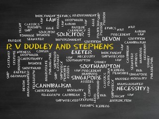 r v dudley and stephens R v dudley and stephens (1884) 14 qbd 273 the two defendants became shipwrecked by a storm they were forced to abandon their ship and were stranded in a small emergency boat with two others including a young cabin boy. r v dudley and stephens R v dudley and stephens (1884) 14 qbd 273 the two defendants became shipwrecked by a storm they were forced to abandon their ship and were stranded in a small emergency boat with two others including a young cabin boy.