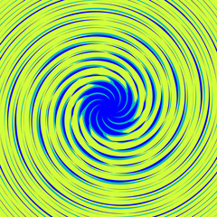 Spiral. Background pattern of yellow or blue and green circles
