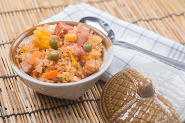 Fried rice in cup