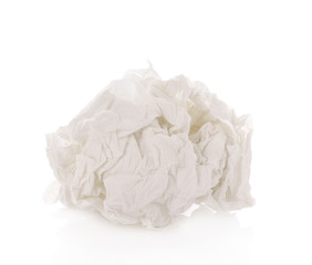 toilet paper on white background