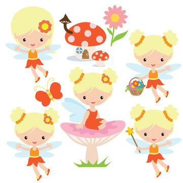 Cute Fairy Vector Illustration