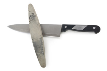 Knife and whetstone
