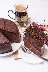 cake with coffee beans