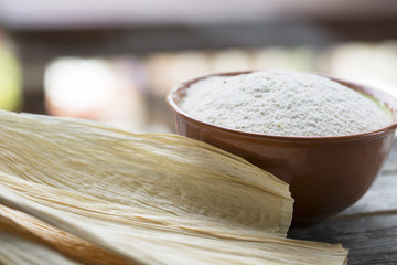 Corn Flour and Corn Husks © charlottelake