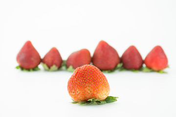 Red berry strawberry isolated on white background