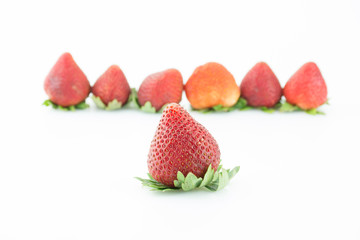 Red berry strawberry isolated on white background