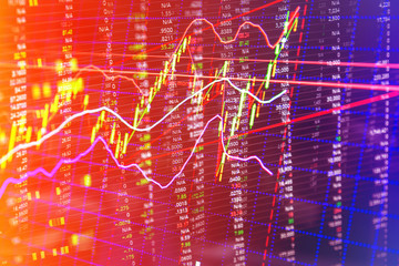 data graph chart of stock market investment trading