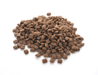Cat food isolated on white