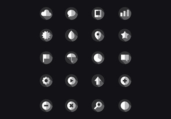 Icons design tample . Mixed media