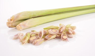 Lemongrass isolated on white background.