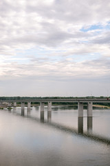 Fototapeta premium River bridge in countryside