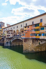 Fototapeta na wymiar Ponte Vecchio arch bridge in Florence, Italy