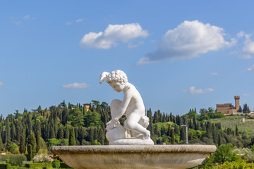 Sculpture in Boboli garden in Florence