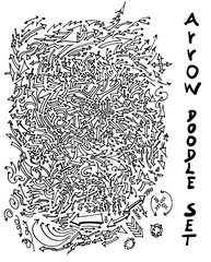 Vector hand drawn arrows set eps10