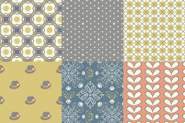 レトロパターンのラッピングペーパー