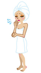 Worried Woman - Spa Treatment ,Full Length