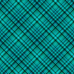 Checkered seamless pattern of green and celadon. Abstract symmetrical background. Vector eps10
