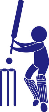 Sport icon design for cricket