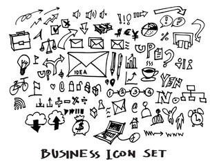 Business doodles sketch vector ink eps10