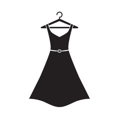 Female long dress on a hanger