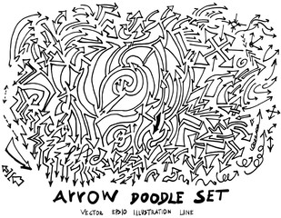 Vector hand drawn arrows set eps10