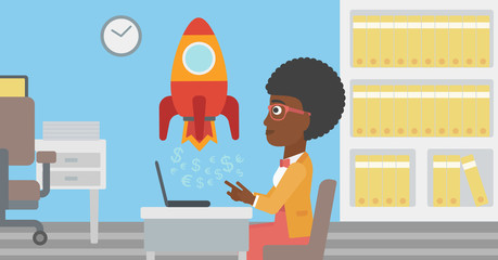 Successful business start up vector illustration.