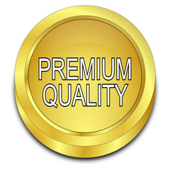 Premium Quality button - 3D illustration